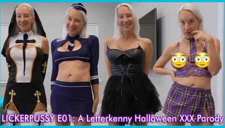 LICKERPUSSY E01: Stella McMurray’s Halloween Anal & Cum In Mouth (A Letterkenny XXX Parody)