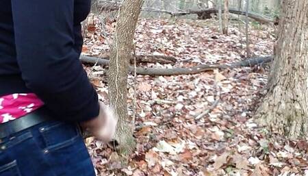 I bust a nut in the woods. I was horny so I pulled out my dick got hard and jerked off.