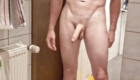 Masturbation in the bathroom of my buddy. Hopefully no one will catch me.