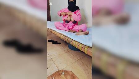 Girl masturbating with stepson.