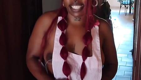 Beautiful African Woman with Very Sexy Silky Skin Sets up a Meeting with Her Husband's Tattooed Friend to Have Sex in Secret and