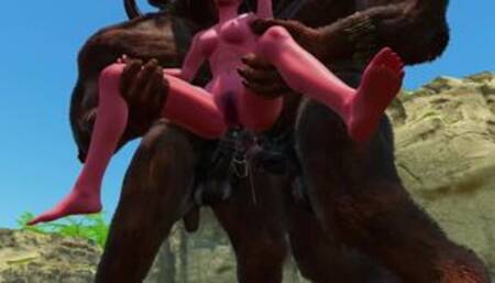 double anal Furry monsters | first double penetration