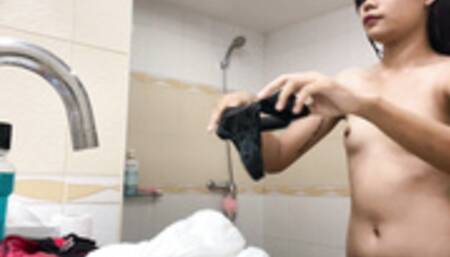 Tiny Thai teen inseminated on hidden camera