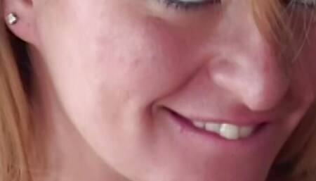 This blonde showed him her fake tits and he was mesmerized so he fucked her