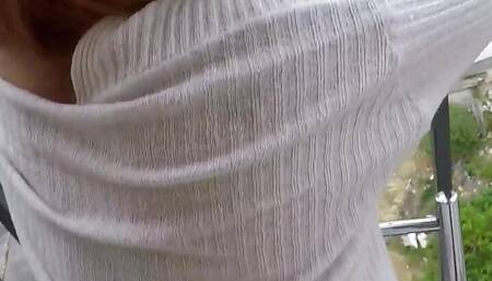 My Husband Creampied My Ass After Breakfast on the Balcony