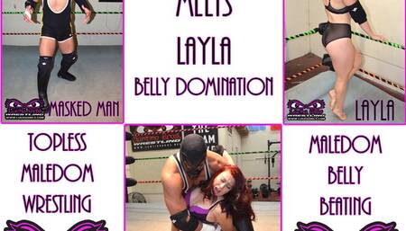 1607- Masked Man Loves Layla - Mixed Maledom Wrestling