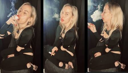 Smoking 5 marlboro 100 at once while having a Cold