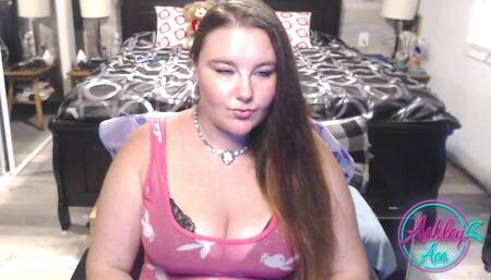 Ashley Ace Plays with Her Pussy Wearing Pink Playboy in Cam Shows - Compilation