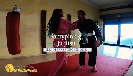 Samy pink gi ju jitsu selfdefense techniques