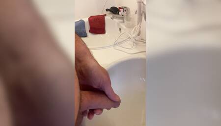 Pissing and jerking off