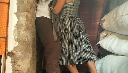 Student girl who came to tuition secretly with her boyfriend