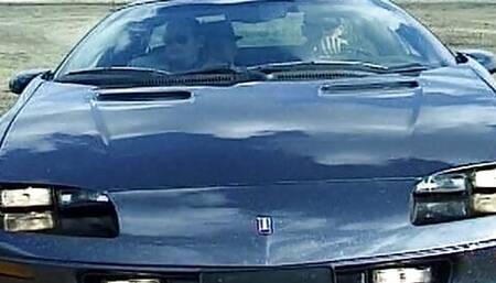 A big boobed blonde French bride takes dick in the ass in the car