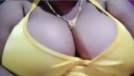 Desi Yellow Bikini Bengali Bhabhi Bigboobs Bouncing Puffy Nipples Massage With Dirty Talks About Fucking