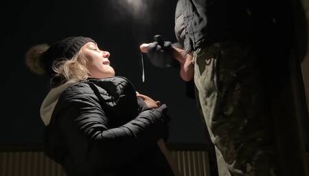 Sucking Cock and Getting Tits Frosted in 0 Degrees