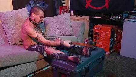 1-1-2025 Whip Me Wednesday: Whipping my dirty feet after work