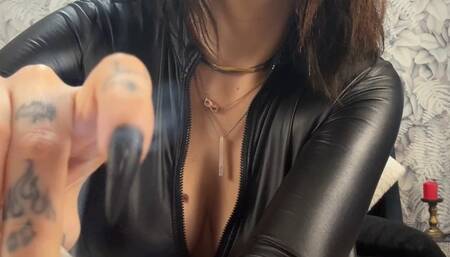 Human ashtray and long nails