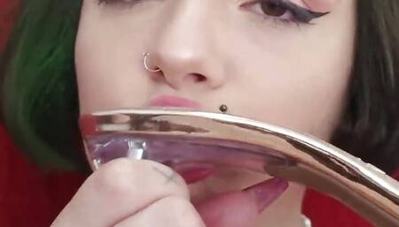 Teen Slut Candy Crush Masturbating with High Heel