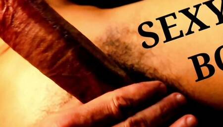 very hot athletic hunk sexually caresses himself and moans to the music