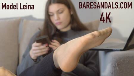 Leina nylon feet ignore with soles on your face - 12250 - 4K