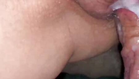 Cumshot and cumshot on the delicious body of my amateur little slut wife