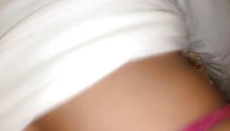 Brunette with a big ass riding her unfaithful neighbor's cock when they are alone at home