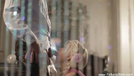 Southern Woman Giving CFNM Blowjob