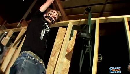 Straight Thug Dudes Hang Out For A Group Cock Stroking