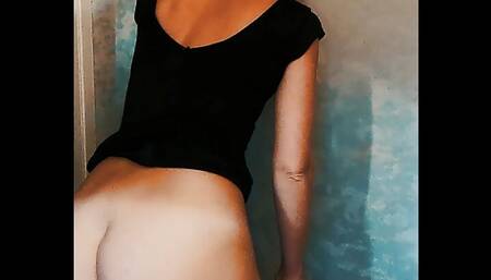 Stepmom gets her ass fucked standing in the bedroom