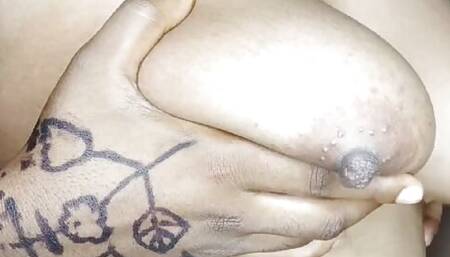 Naughty stepdaughter plays with her big tits and ends up getting fucked by her stepdad