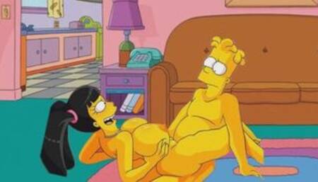 The Simpsons Milky Bunny X Bart anime hot sex