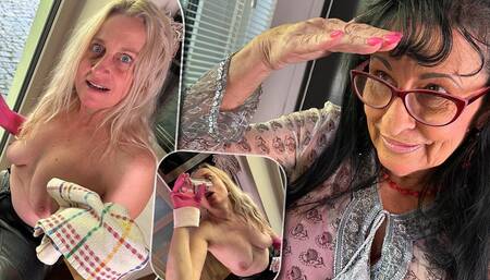 Horny House Cleaning with Old Grannies