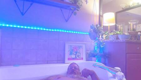 Hairy Hobbit Feet Cums in Bathtub