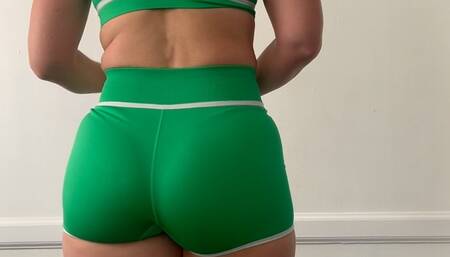 Walking in my Green Workout Gear