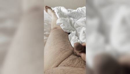 Verbal Wank and Cum on My Leg