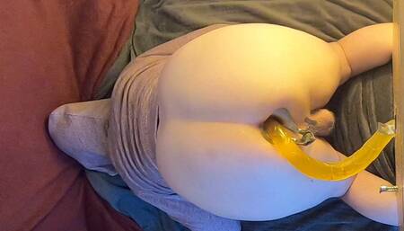 Noisy Femboy Ass While Dildo Squeezes Trough Swollen Prostate