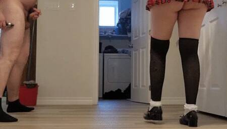 nude school girl kicking