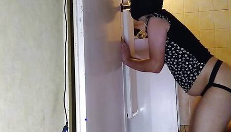 one dildo in my mouth and one in my ass, I'm stuck and I like it.