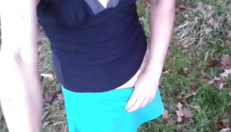 Exit in a skirt to end with a big cumshot