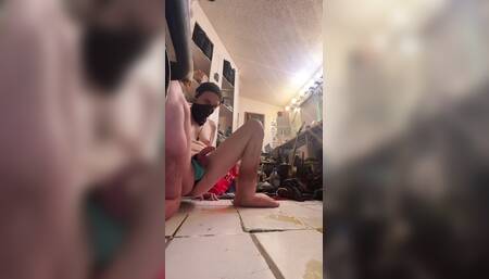Squatting and Pissing on Floor Compilation 7