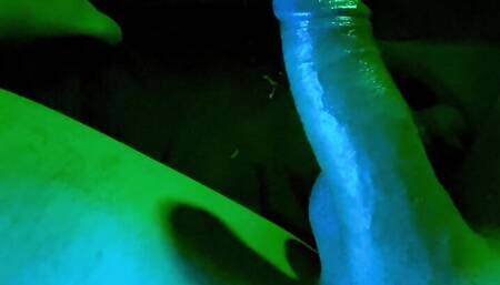 Stroking my cock with massage oil until I shoot ropes