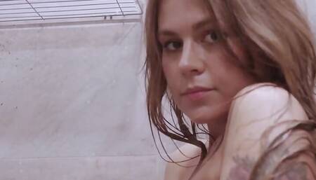 Busty Girl Fingering Pussy and Orgasm in the Shower