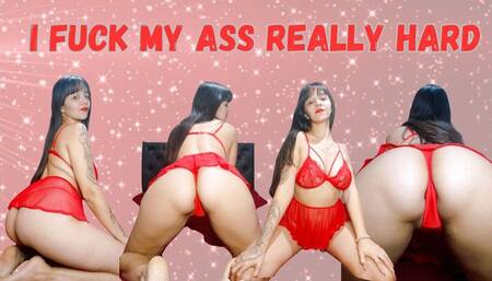 I fuck my ass hard with a dildo