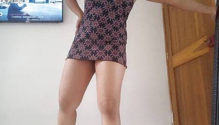 Great Stripptease.. Telling Her Story of How She Loves Cock and Gets Horny Moving Her Ass and Her Bouncing Tits