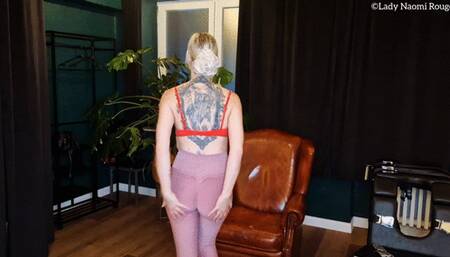 Leggings-Arsch Anbetung Countdown JOI