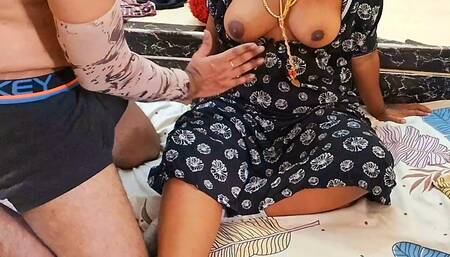 Hot Tamil stepSister and stepBrother Fucking her Juicy Pussy and Swallowing on Top on the Bed. Part-1