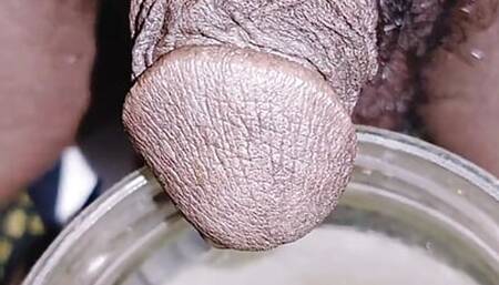 Limp little penis crossdresser pissing outdoor