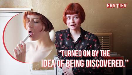 Ersties - Cute Redhead Enne Puts a Finger Inside Her Pussy While Masturbating