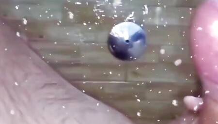 Home Alone - Christmas Cumshot with a Huge Cock