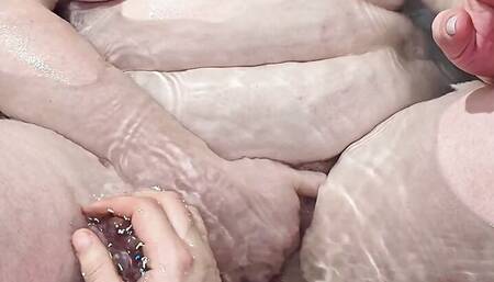 Caught Horny stepmom Masturbating In Bath Tub And She Creamed All Over My Dick