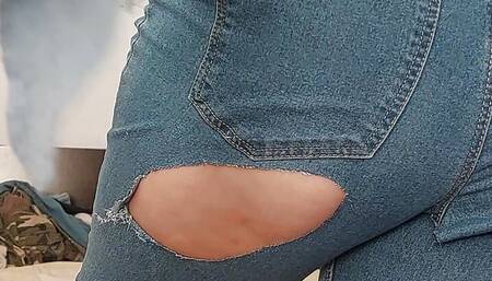 Horny mom undresses and masturbates with moans. Naughty sexy milf tries on naked clothes.